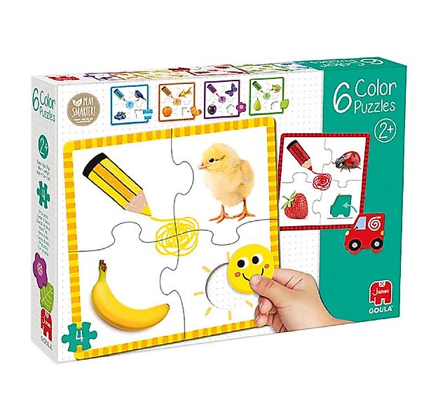 Goula Puzzle Goula 53475 6 Color Puzzles, 4 Puzzleteile, Made in Europe günstig online kaufen
