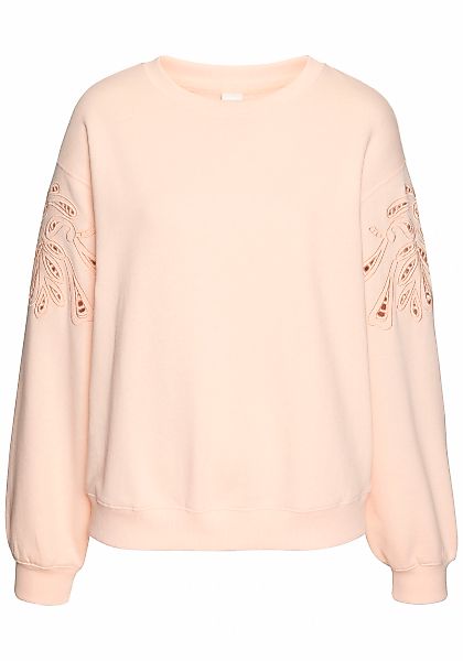 Vivance Sweatshirt, mit Lochstickerei, weicher Baumwoll-Mix günstig online kaufen
