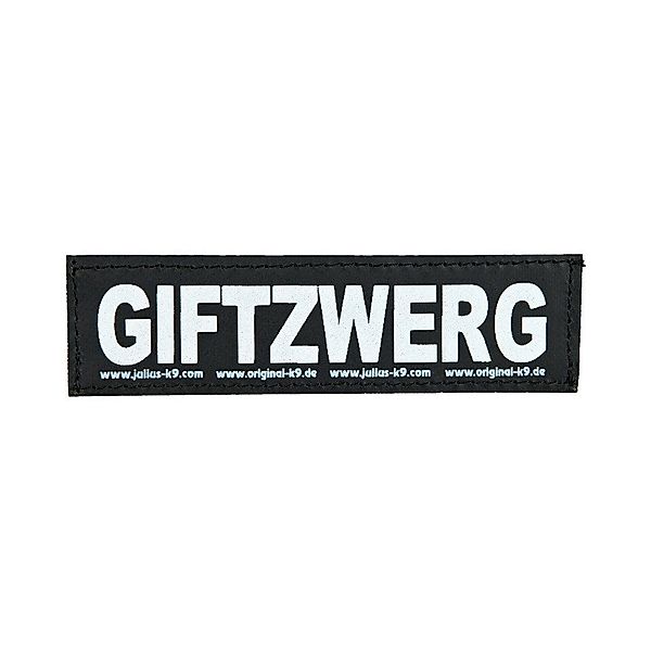 Julius-K9 Hunde-Powergeschirr 2 Klettsticker "Giftzwerg" günstig online kaufen