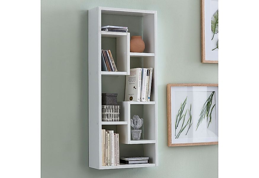 FINEBUY Wandregal Hängeregal 36 x 90 x 13,5 cm Holz Wandboard Dekoregal Mod günstig online kaufen