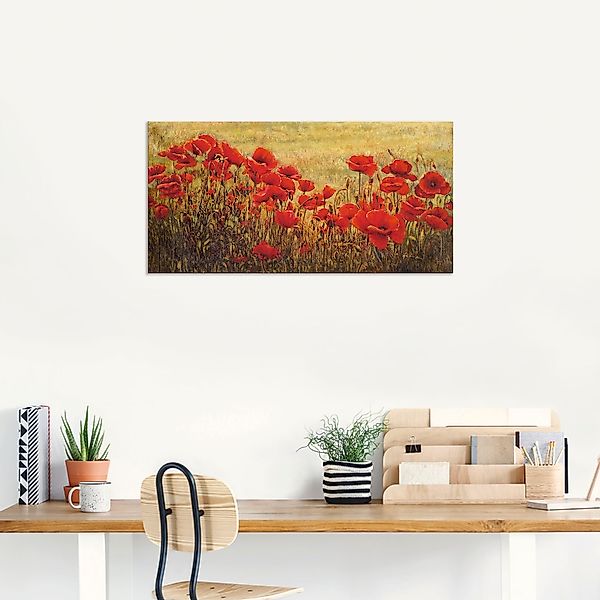 Artland Wandbild "Mohnfeld", Blumenwiese, (1 St.), als Alubild, Outdoorbild günstig online kaufen