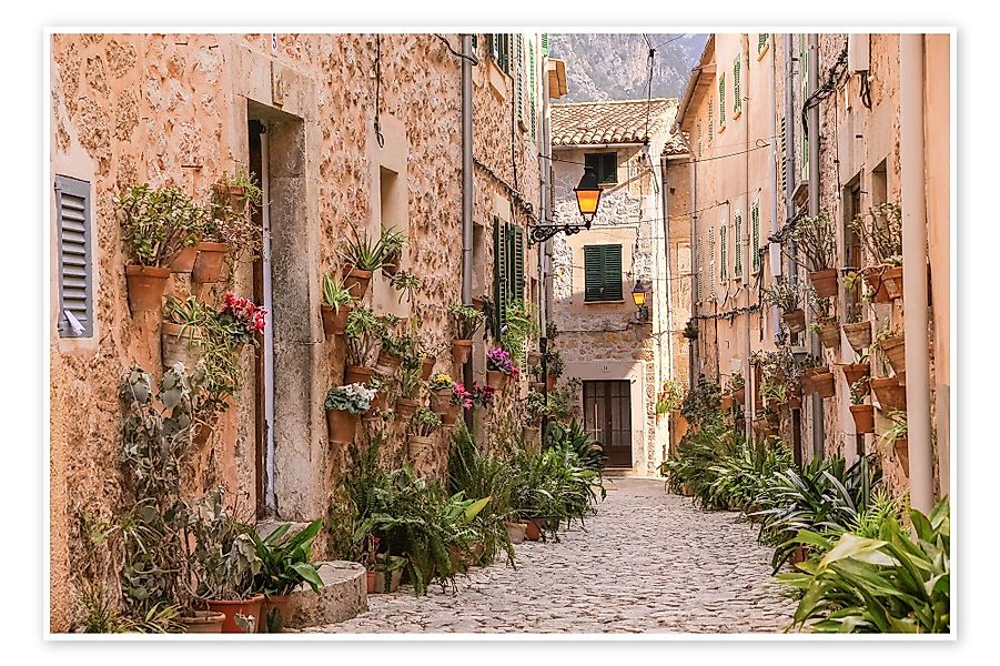 Posterlounge Wandbild Gasse in Valldemossa, Mallorca günstig online kaufen