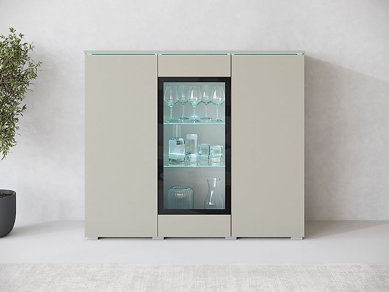 INOSIGN Highboard Vera, Highboard mit 4 Türen, 9 Fächern, verglasten Türen günstig online kaufen