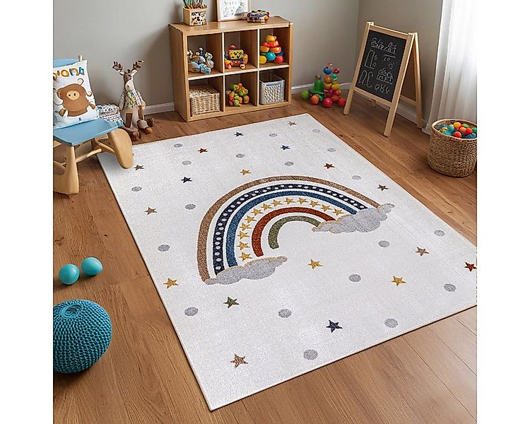 Rugium Teppich Kinderteppich Regenbogen Pastell, Höhe: 8 mm, Rechteckig, Ju günstig online kaufen