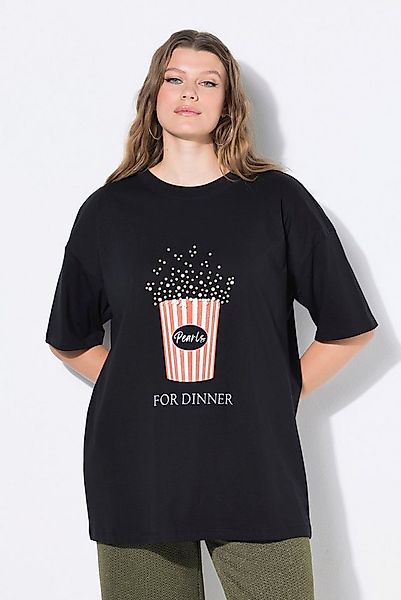 Studio Untold T-Shirt T-Shirt oversized Popcorn-Print mit Zierperlen günstig online kaufen