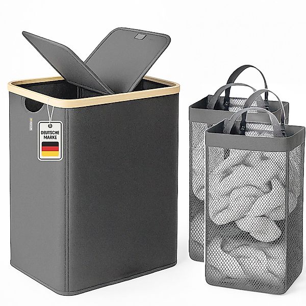 Roxlin Wäschekorb Wäschekorb 150L mit Deckel günstig online kaufen