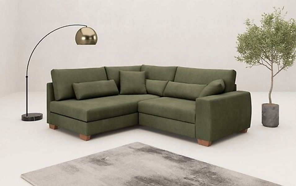 Mr. Couch Ecksofa »Helena L-Form«, Mit Federkern, wahlweise mit Bettfunktio günstig online kaufen