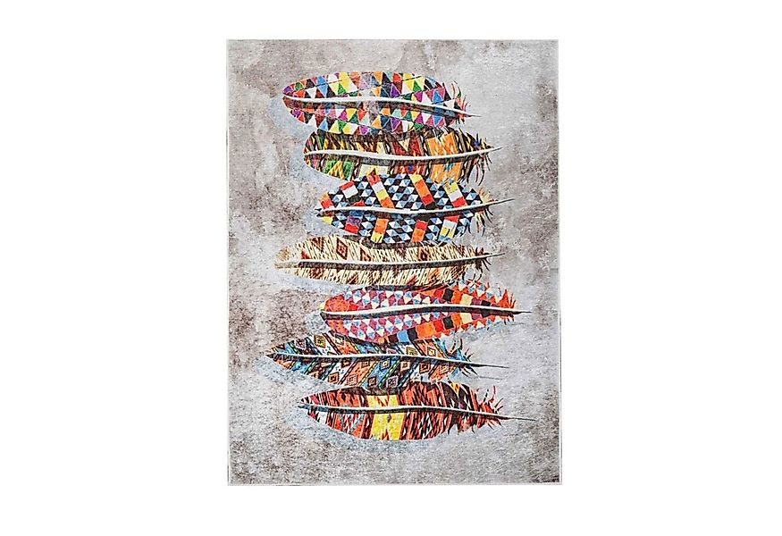 Jungengel Designteppich Modern Multi Feder Wohnzimmer Teppich Läufer Flach günstig online kaufen