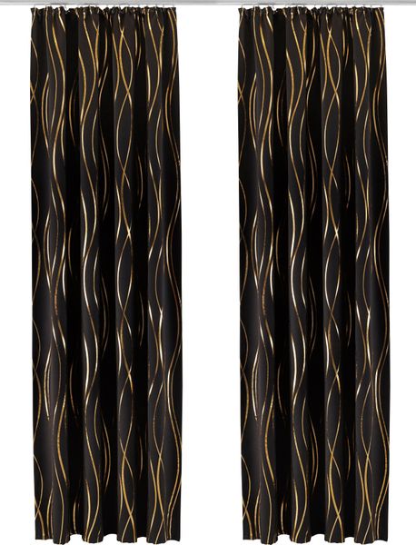 my home Vorhang "Prag" Kräuselband 1 Stk. tlg. Verdunkelungsvorhang, einsei günstig online kaufen