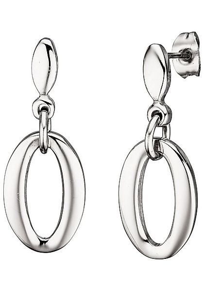 JOBO Paar Ohrhänger, oval Edelstahl günstig online kaufen