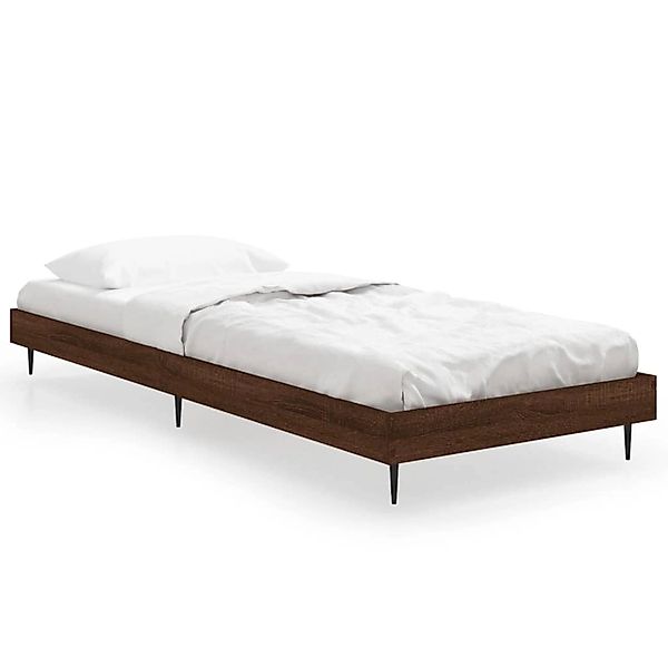 vidaXL Bettgestell ohne Matratze Braun Eichen-Optik 75x190 cm Holzwerkstoff günstig online kaufen