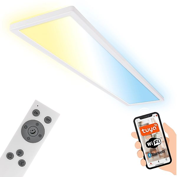 Brilo Wifi-LED Panel Tava 36 W Smart App- Sprachgesteuert CCT Weiß günstig online kaufen