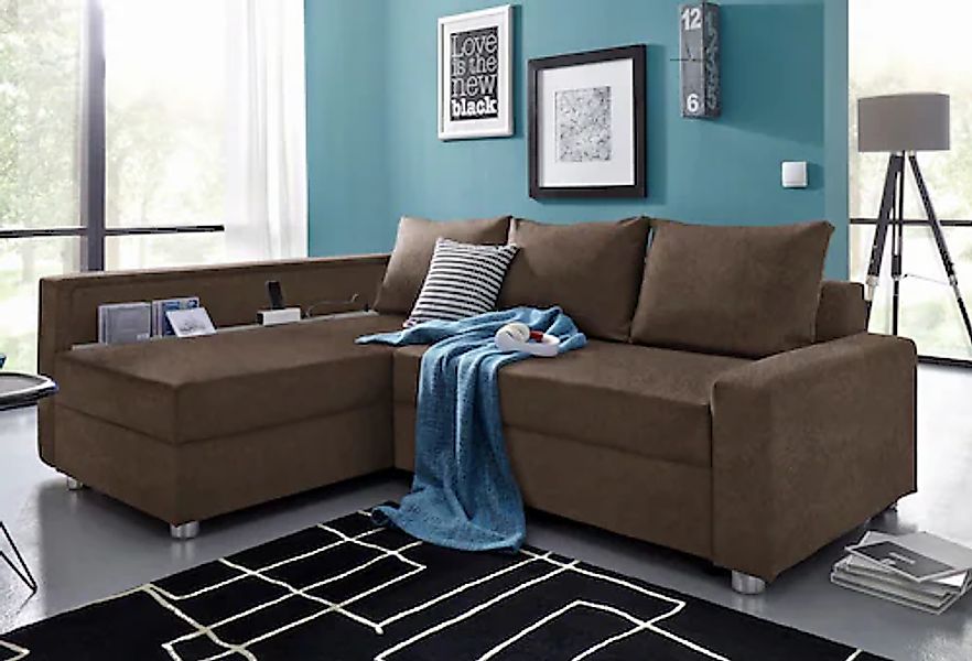 COLLECTION AB Ecksofa »Relax L-Form« inklusive Bettfunktion, Federkern, wah günstig online kaufen