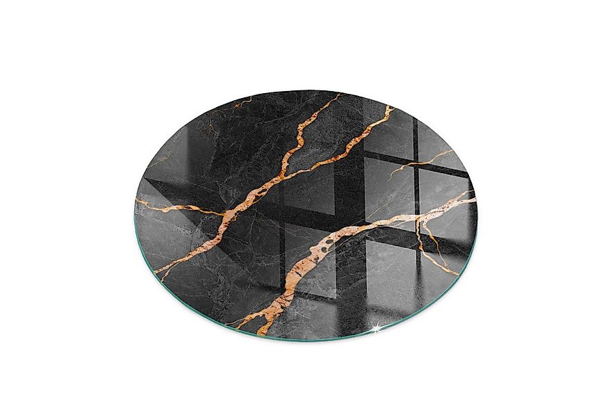 Tulup Bodenschutzplatte Schwarz Eleganter Marmor, Gehärtetem Glas Kaminöfen günstig online kaufen