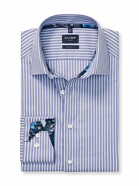 OLYMP Langarmhemd "Luxor", modern fit, gestreift, Businesshemd, New Kentkra günstig online kaufen