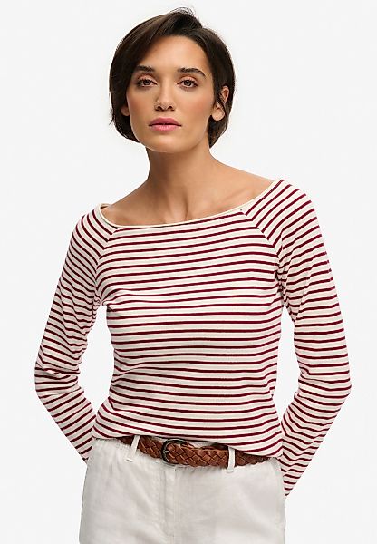 Superdry Langarmshirt "BARDOT OFF SHOULDER TOP" mit U-Boot Ausschnitt und W günstig online kaufen