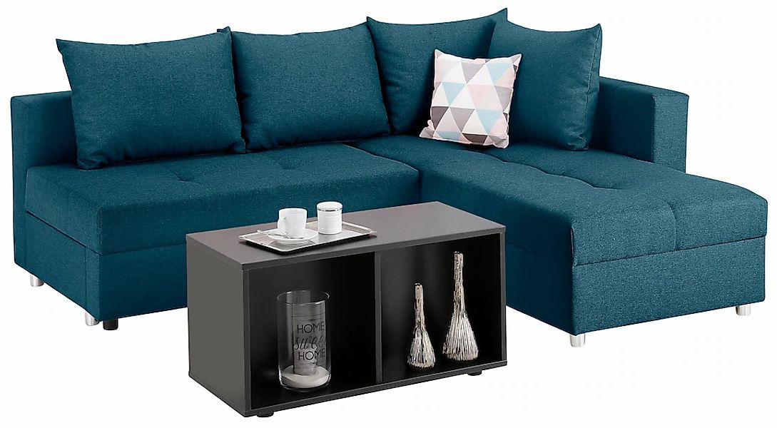 Home affaire Ecksofa »Italia L-Form«, mit Bettfunktion, mit Federkern günstig online kaufen
