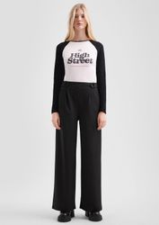 QS Chinos Hose Wide Leg Pants günstig online kaufen