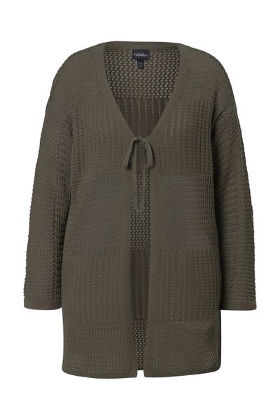 Ulla Popken Strickjacke Strickjacke Lochstrick Oversized günstig online kaufen