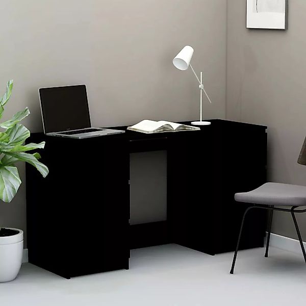 Schreibtisch Schwarz 140×50×77 Cm Spanplatte günstig online kaufen