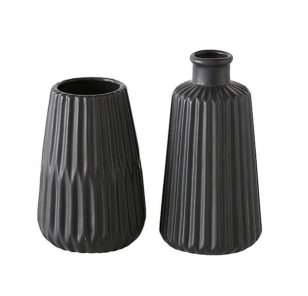 BOLTZE GRUPPE GmbH Dekovase Vase Blumenvase Porzellan Esko matt schwarz H 1 günstig online kaufen