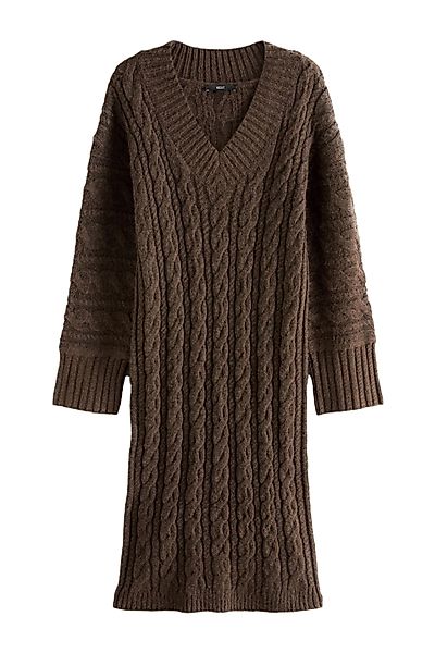 Next Strickkleid Midi-Strickkleid mit Zopfmuster und günstig online kaufen
