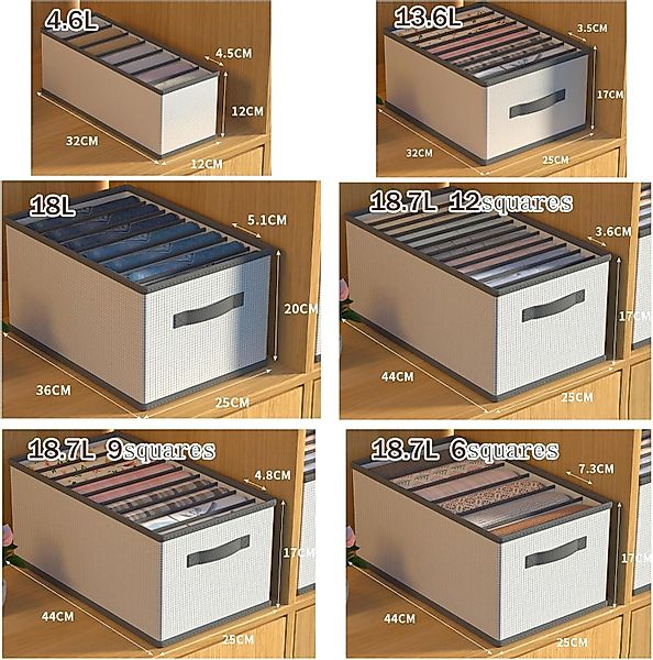 Coonoor Aufbewahrungsbox Kleiderschrank Organizer,9/7 Zellen Faltbare günstig online kaufen