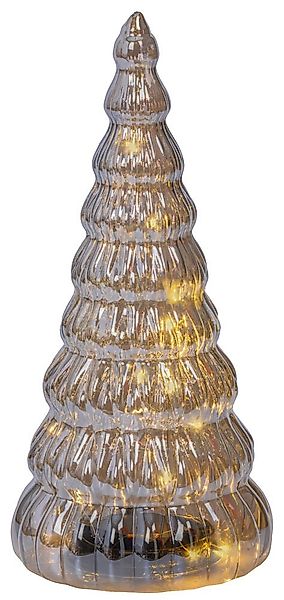 Weihnachtsbaum aus Glas mit LED Dekoleuchte Timer Tischleuchte Weihnachten günstig online kaufen