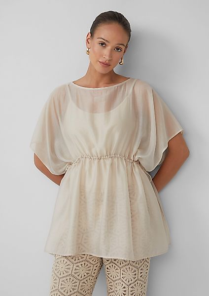 s.Oliver BLACK LABEL Langarmbluse Semitransparenter Kaftan günstig online kaufen
