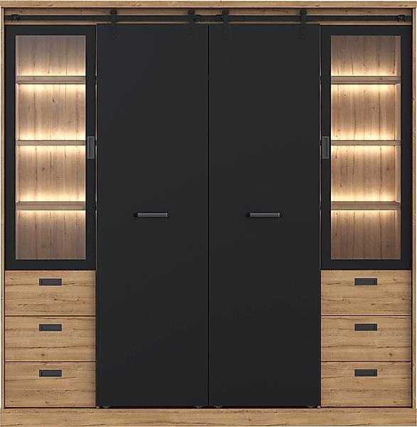 FORTE Kleiderschrank, mit Beleuchtung günstig online kaufen