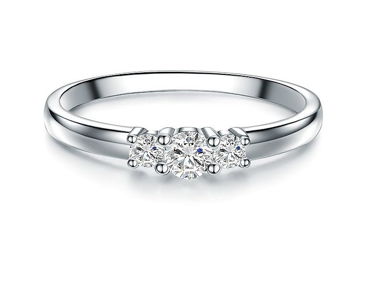 Trilani Silberring silber, mit Weiß-Topaz günstig online kaufen