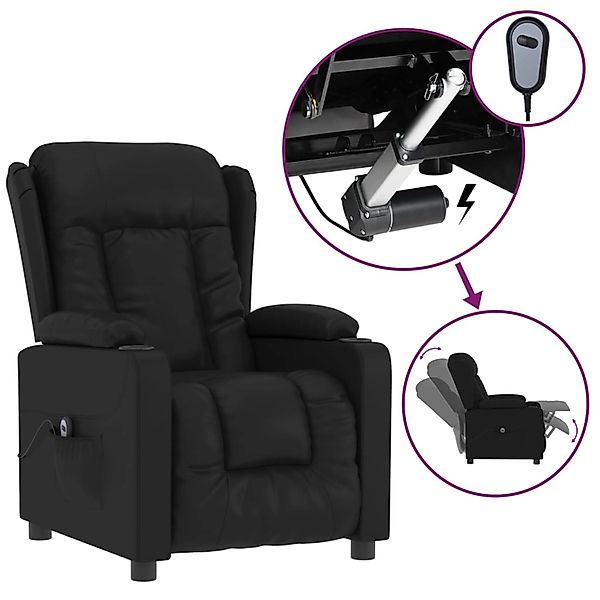 vidaXL Relaxsessel Elektrisch Schwarz Kunstleder 3098801 günstig online kaufen