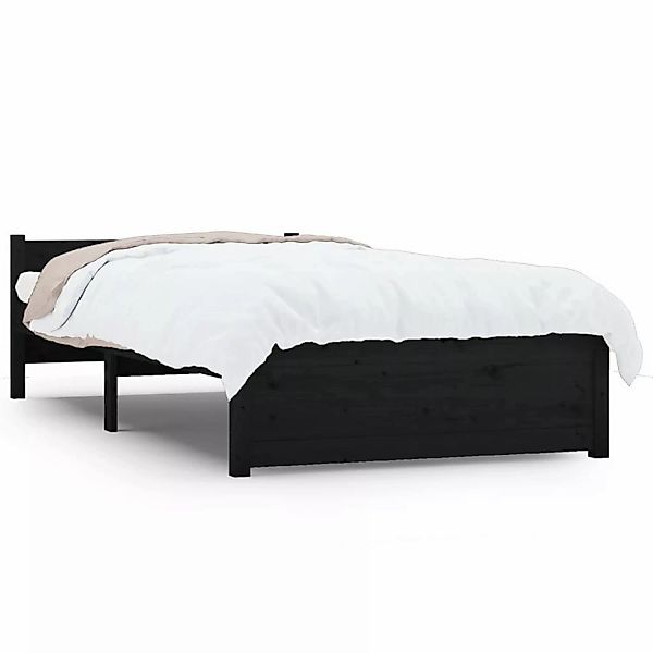 Vidaxl Massivholzbett Schwarz 90x200 Cm günstig online kaufen