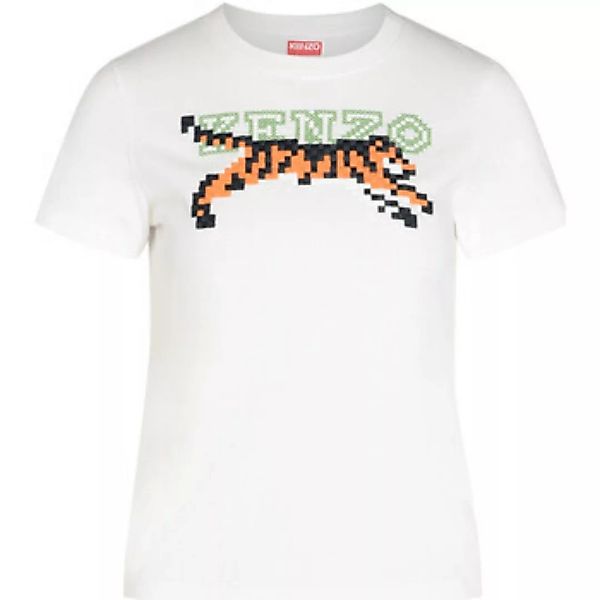 Kenzo  T-Shirts & Poloshirts T-Shirt  mit weißer Pixel-Stickerei günstig online kaufen