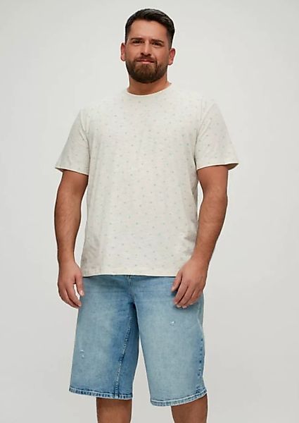 s.Oliver Kurzarmshirt T-Shirt mit Allover-Print günstig online kaufen
