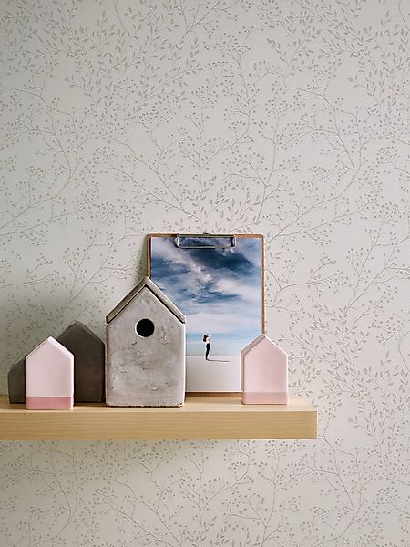 Vliestapete Trendwall 2 Blumen Vintage Rosa Glänzend FSC® günstig online kaufen