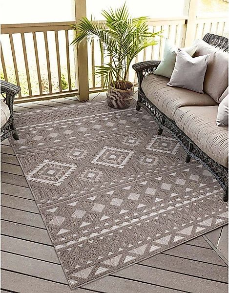Carpet City Teppich »In-& Outdoorteppich Santorini 435, 3D-Effekt, Boho-Loo günstig online kaufen