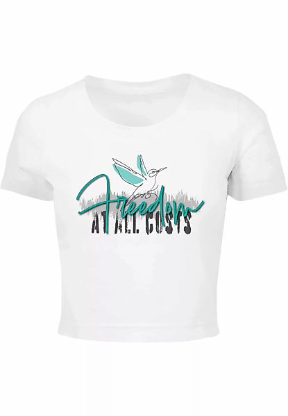 Merchcode T-Shirt "Merchcode Damen Ladies Freedom At All Costs Cropped Tee" günstig online kaufen