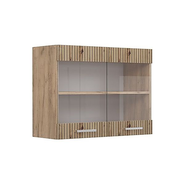 Vicco Küchenglasschrank R-Line Glashängeschrank Artisan-Eiche/Goldkraft Eic günstig online kaufen