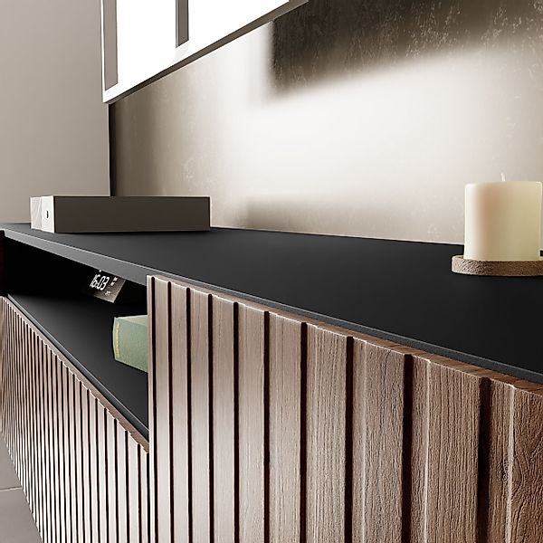 Beautysofa TV-Schrank Modernes RTV-Kabinett mit gefrästen günstig online kaufen