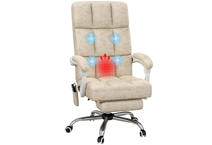 Vinsetto Schreibtischstuhl Arbeitsstuhl mit Wärmefunktion, Massagefunktion, günstig online kaufen