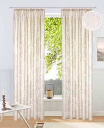 my home Gardine "Anna" Kräuselband 1 Stk. tlg. Viskose, Polyester, Äste-Mot günstig online kaufen