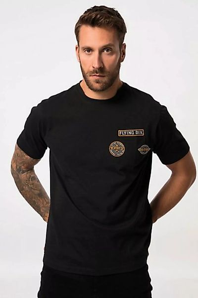 JP1880 T-Shirt T-Shirt Rundhals Rückenprint Badges bis 8 XL günstig online kaufen