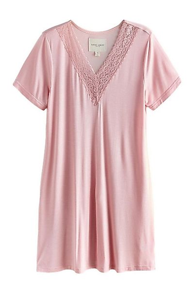 LAURA ASHLEY Nachthemd Laura Ashley Nachthemd mit Spitzenbesatz (1-tlg) günstig online kaufen