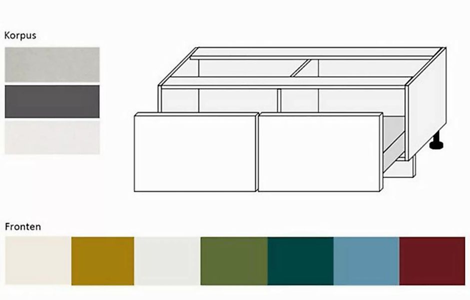 Feldmann-Wohnen Unterschrank Rimini (Rimini, 1-St., moderne Optik, MDF Kase günstig online kaufen