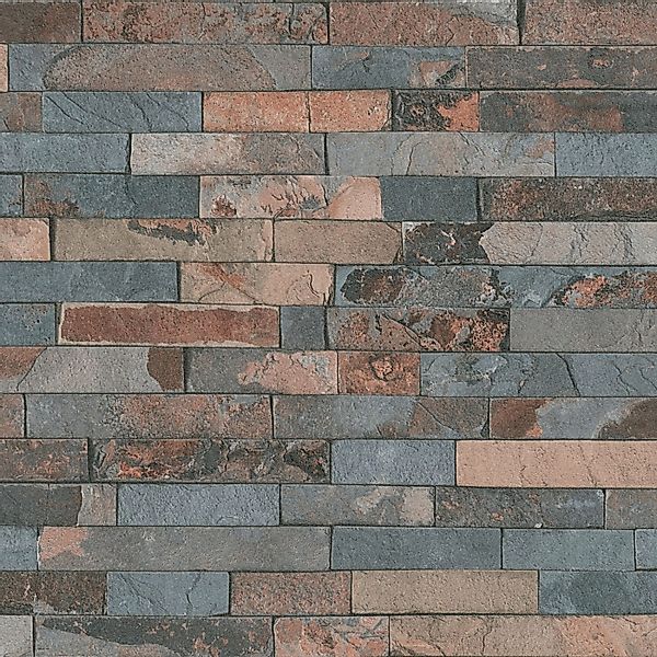 Bricoflor 3D Naturstein Tapete in Grau und Braun Echt Wirkende Steintapete günstig online kaufen