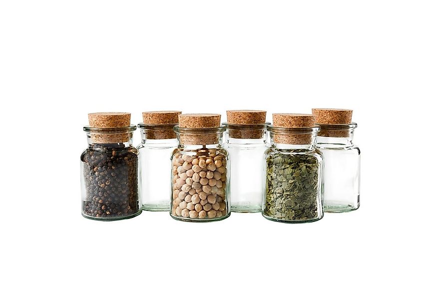 MamboCat Gewürzbehälter 6er Set Gewürzgläser 150ml + Korken, Aufbewahrung K günstig online kaufen
