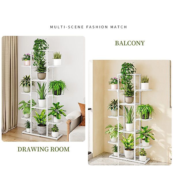 GarveeMore Blumenständer Pflanzenständer 5/7 Etagen Indoor günstig online kaufen