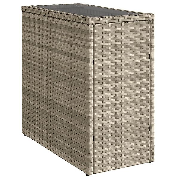 vidaXL Gartentisch Garten-Beistelltisch mit Glasplatte 58x27,5x55 günstig online kaufen