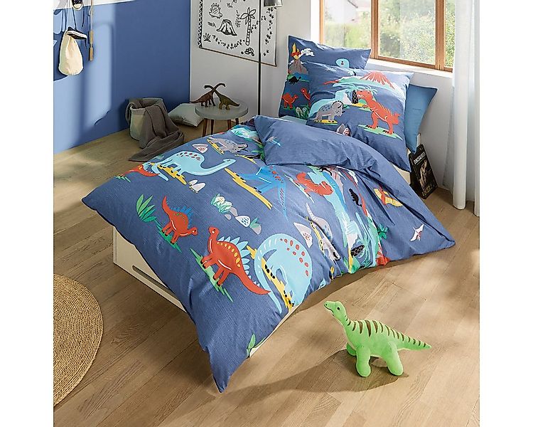 Kaeppel Bettwäsche Dinosaurus, Biber, 2 teilig günstig online kaufen